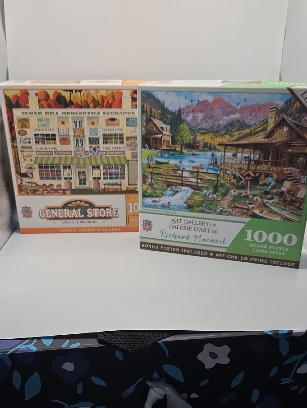 Gallery 1000-Piece Jigsaw Puzzles - Green, Blue, Brown 2 Puzzles NWT